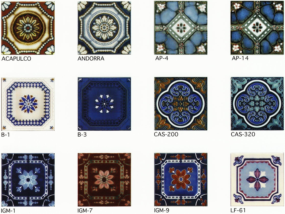 楽天市場】アンティーク 150角 デザインタイル 花柄 マジョリカ タイル