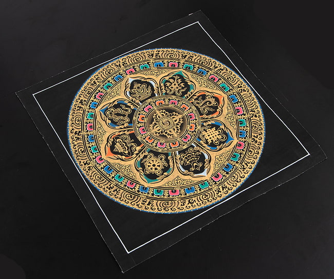 楽天市場】【送料無料】 〔一点物〕タンカ 八吉祥曼荼羅 アシュタマン