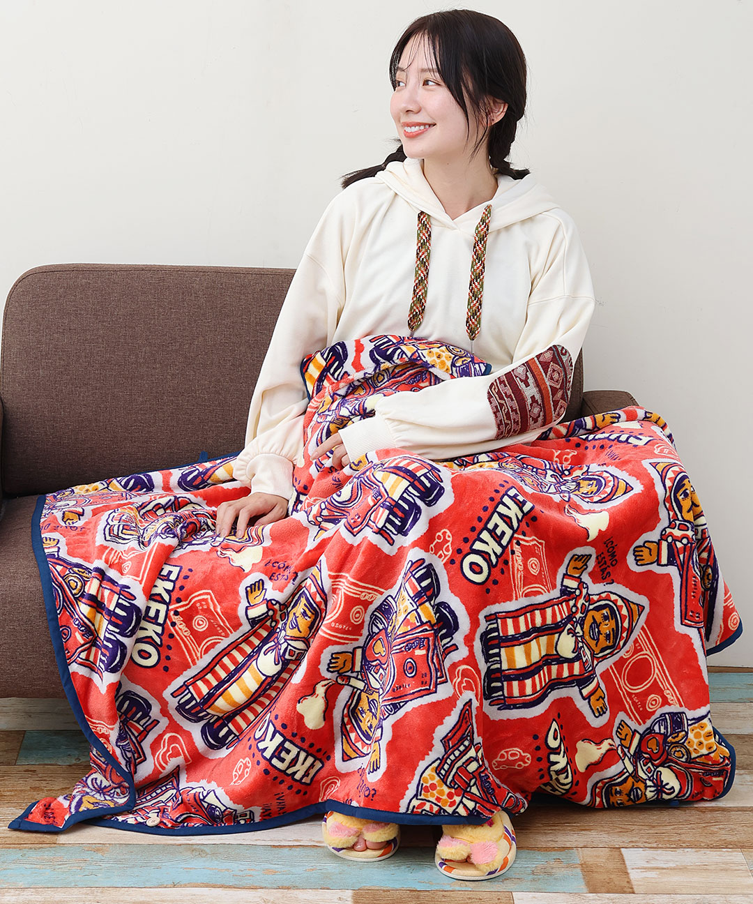 楽天市場】【SALE】カラフルブランケットM ／ 4way 100×140 エケコ