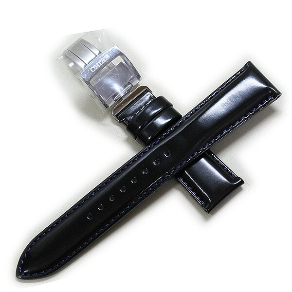 楽天市場】セイコー 腕時計 ベルト カーフ 牛革 本革 ブラック 純正