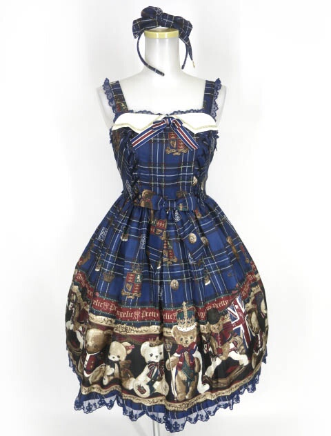 楽天市場】【中古】 Angelic Pretty / British Bearジャンパースカート