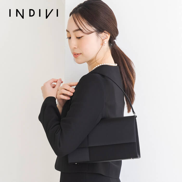 楽天市場】【INDIVI】ブラックバッグ インディヴィ 東京ソワール