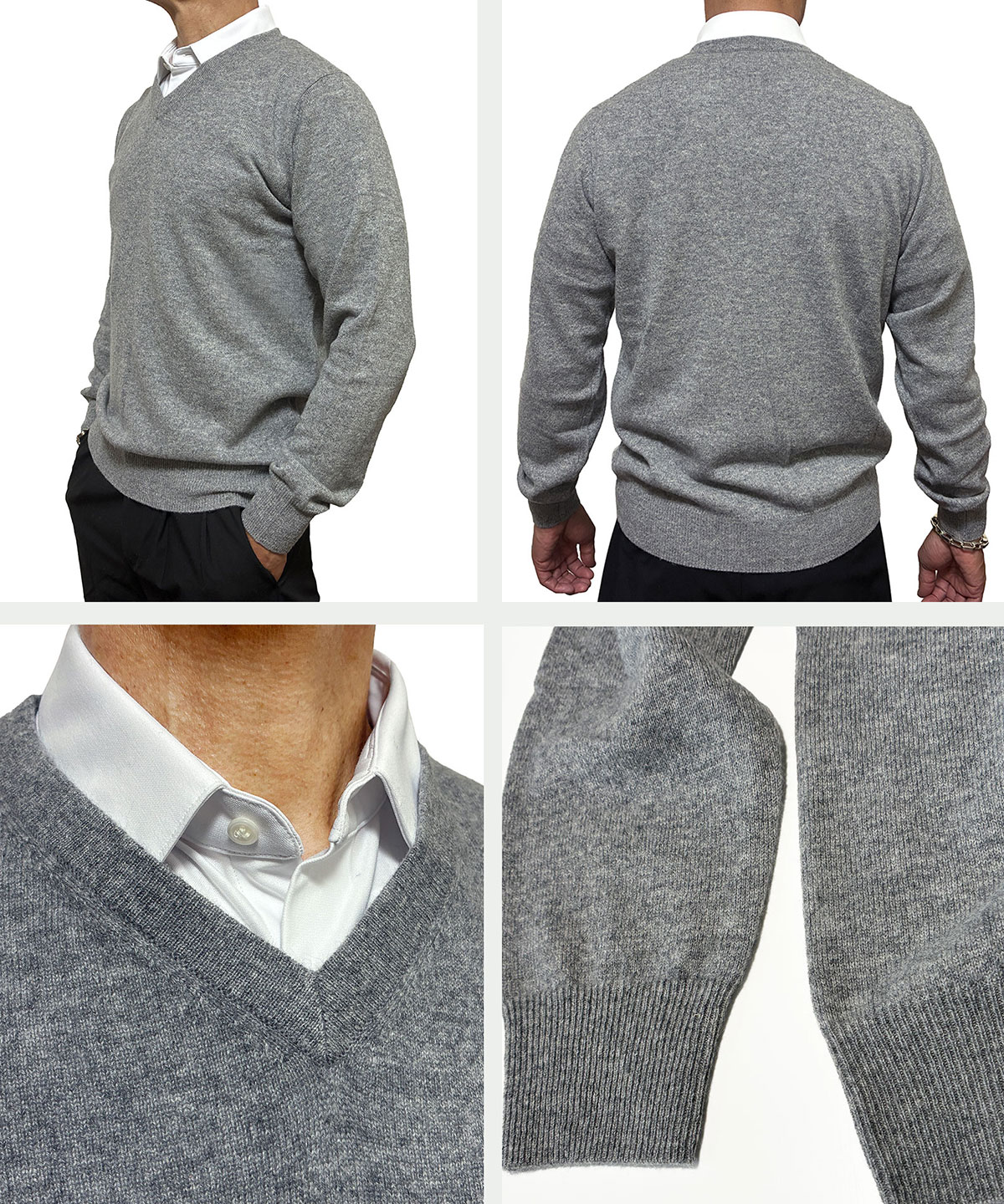 楽天市場】カシミヤ100％ メンズ 長袖 Vネック セーター ニット