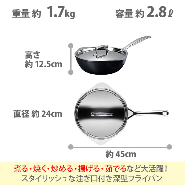 楽天市場】LE CREUSET ル・クルーゼ TNS シェフズパン・ダブルスパウト