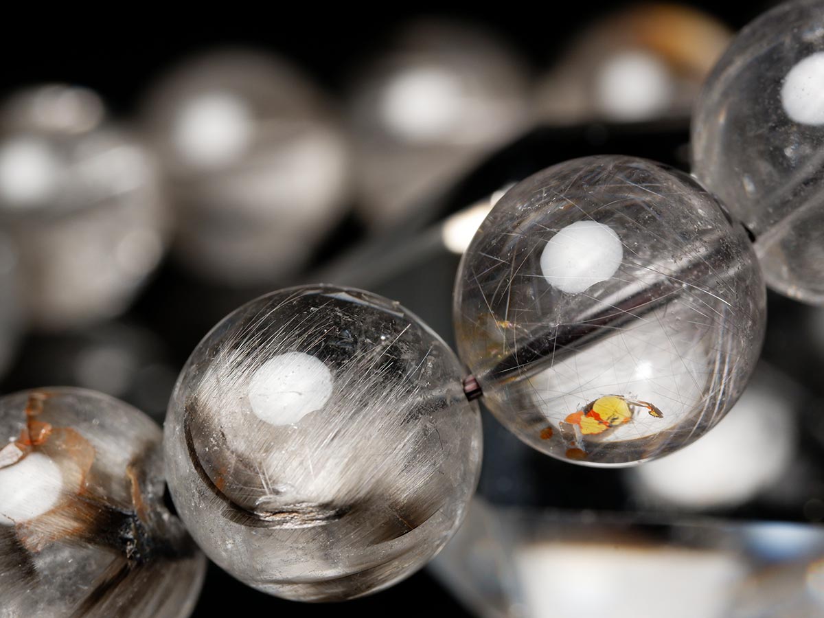 楽天市場】プラチナルチル ブレスレット 13mm プラチナルチルクォーツ