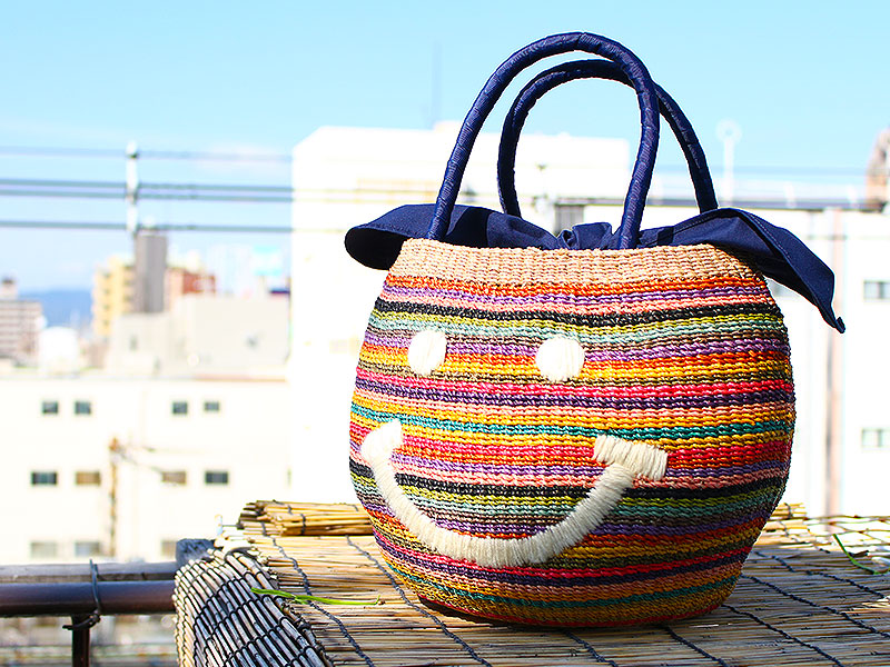 楽天市場】アジョリー バッグ かごバッグ かご スマイルかごバッグ