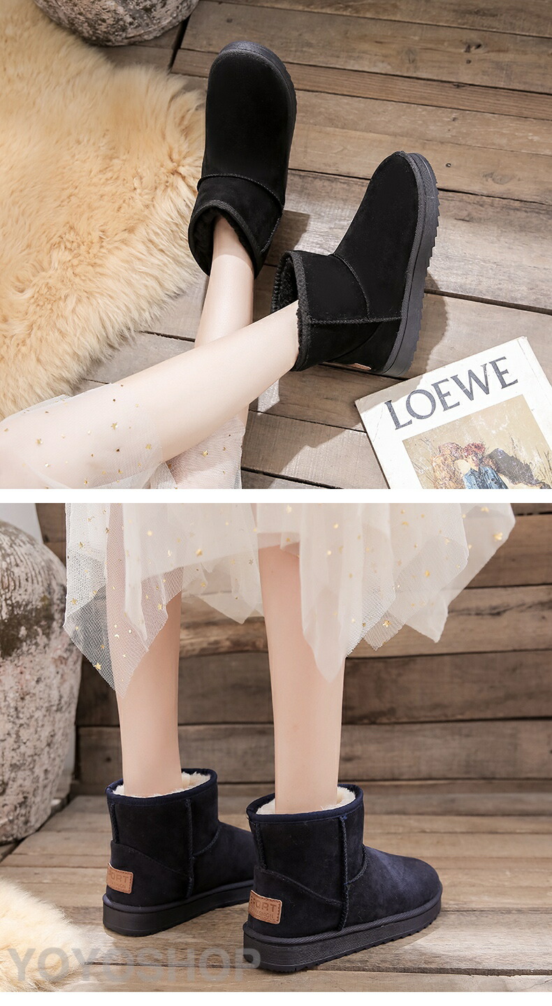 楽天市場】ブラック グレー ネイビー ムートンブーツ レディース