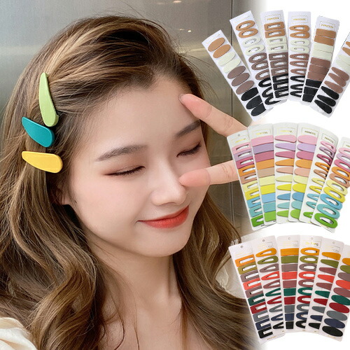 楽天市場】カラフルヘアクリップ10個セット|5.5cm レディース ヘア