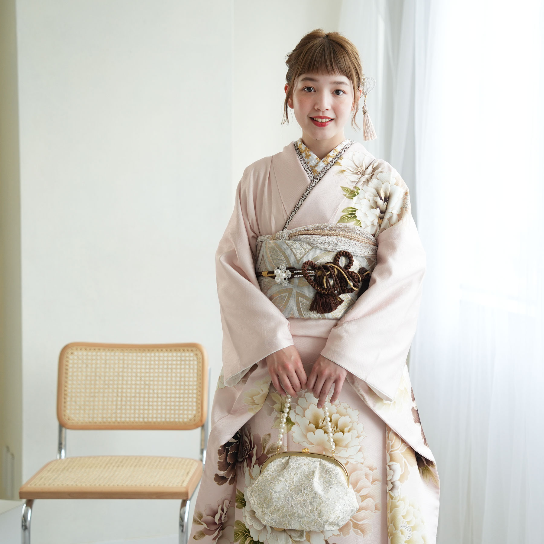 楽天市場】【レンタル】【振袖 正絹着物+袋帯 21点セット 絵羽 桜色に