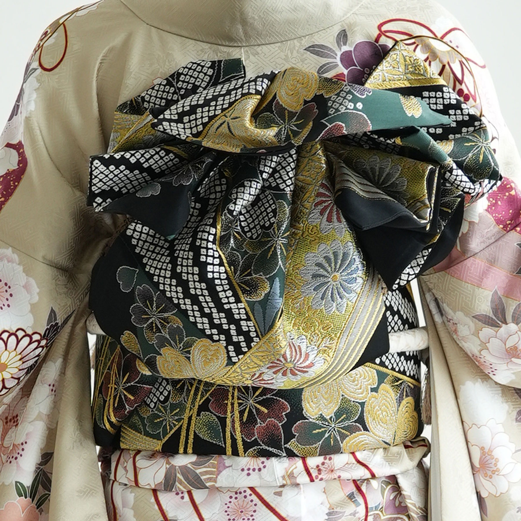 楽天市場】【レンタル】【振袖 正絹着物+正絹袋帯 21点セット 絵羽 柳