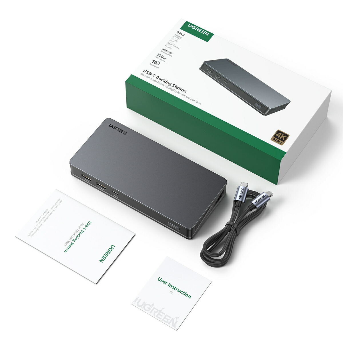 楽天市場】UGREEN Revodok USB-C ドッキングステーション USB C