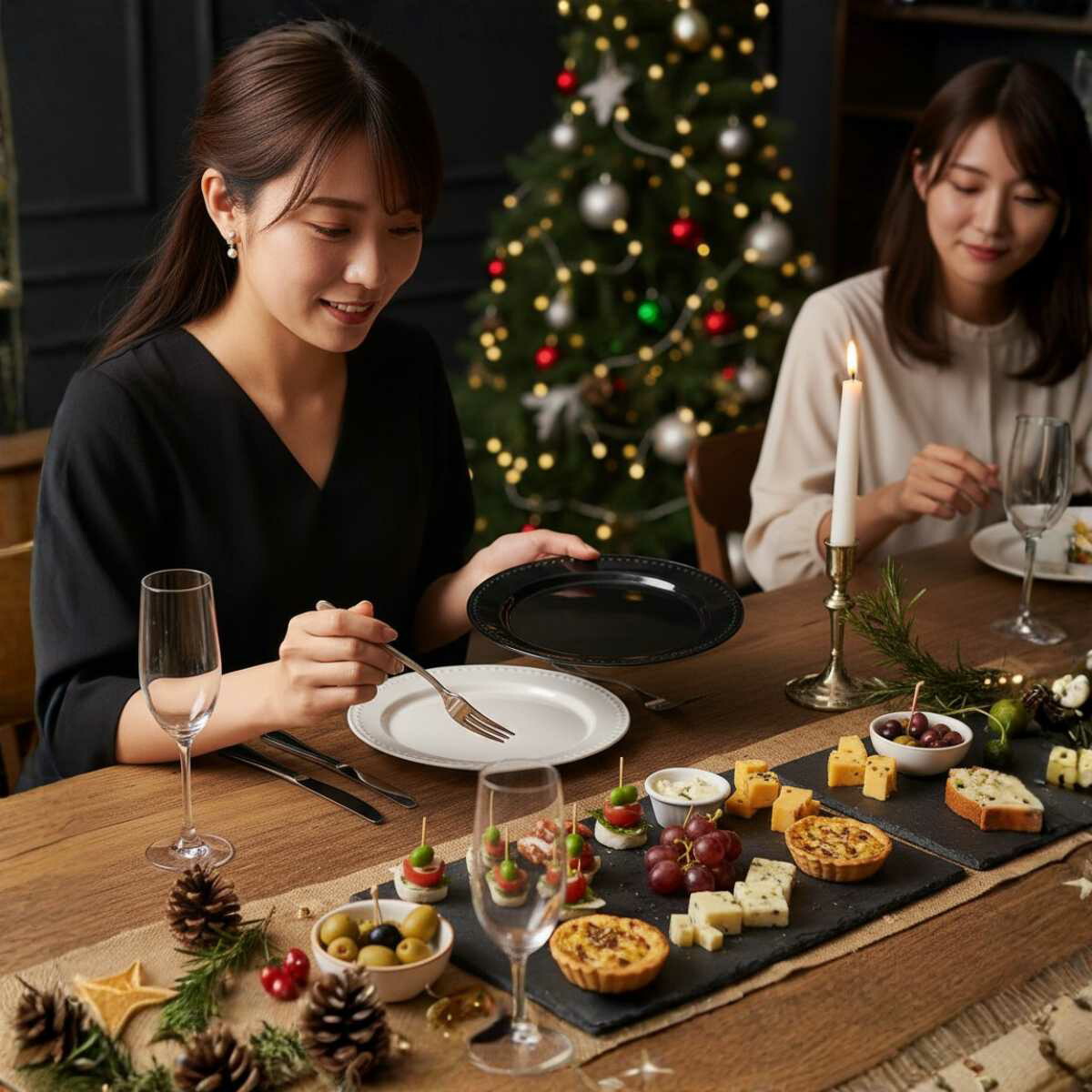 楽天市場】Mozaik モザイク パール プレート（ブラック） 15cm 12枚