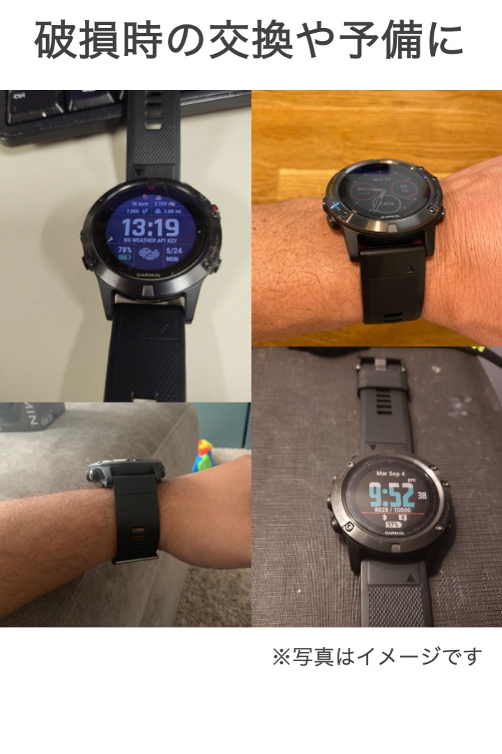 楽天市場】【送料無料】Garmin fenix 交換バンド 26mm 黒 シリコン
