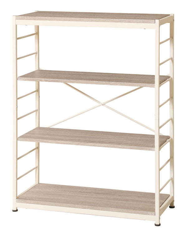 楽天市場】オープンラック 4段 シェルフ 重厚感 棚 木製 ヴィンテージ