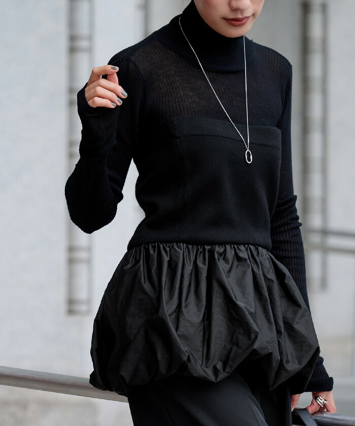 楽天市場】裾バルーンニットビスチェ トップス レディース ニット