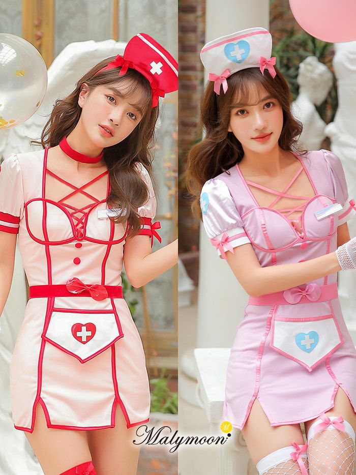楽天市場】[正規品] ナース コスプレ 可愛い 【6点セット】Malymoon