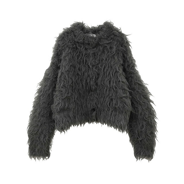 楽天市場】クラネ CLANE シャギー ショート ニット カーディガン