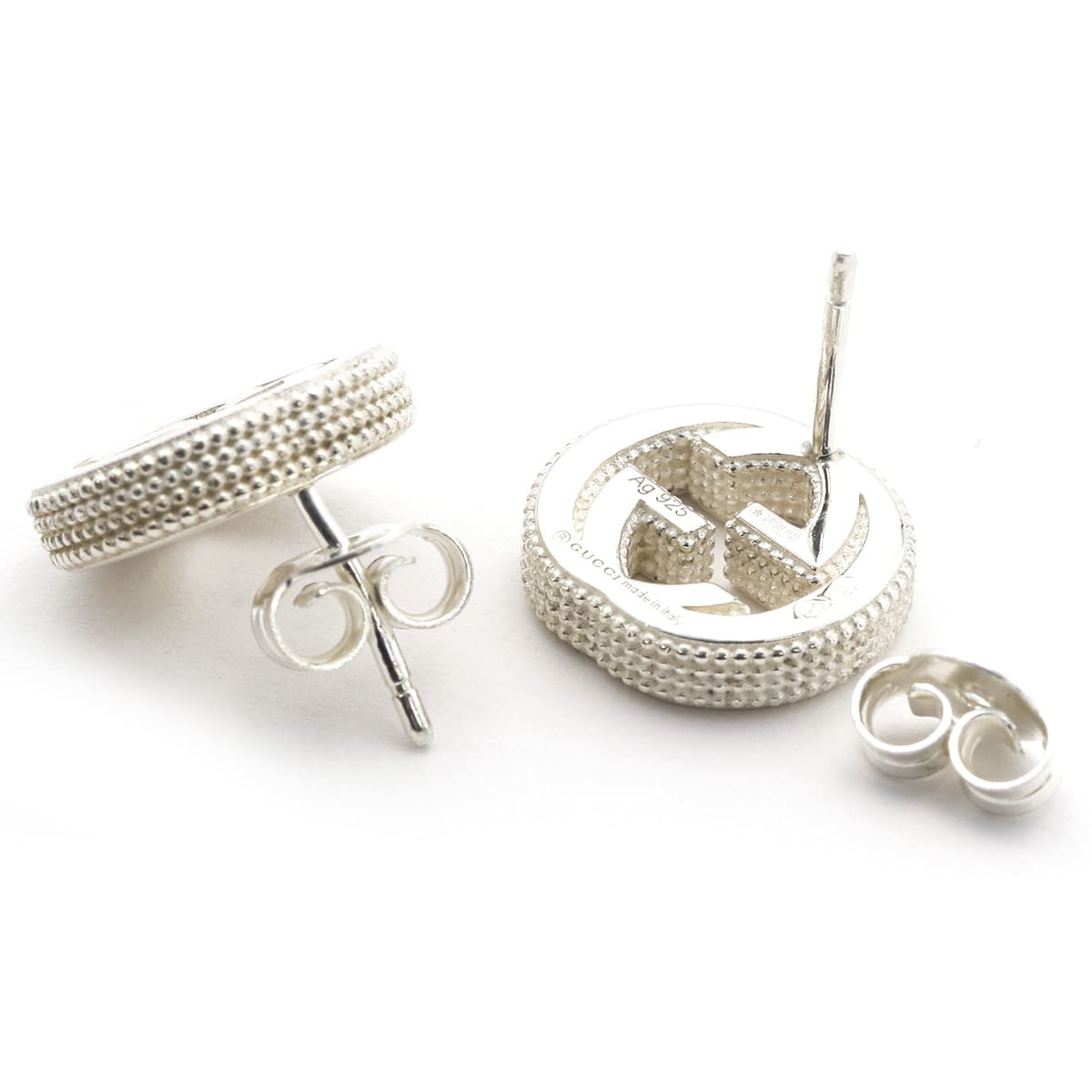 楽天市場】GUCCI グッチ ピアス インターロッキングG シルバー 479227