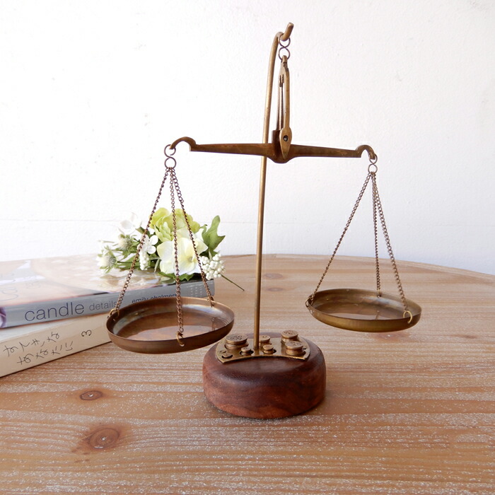 楽天市場】スケール 天秤 秤 ブラウン 真鍮 ブラス アンティーク