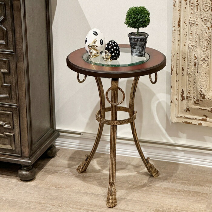 楽天市場】サイドテーブル 天然木 ガラス 硝子 ガラス天板 アイアン