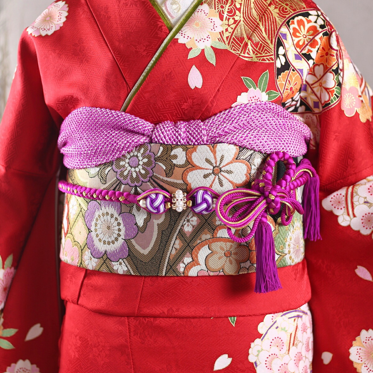 楽天市場】【中古】振袖 7点フルセット LLサイズ 振袖セット 振袖フル