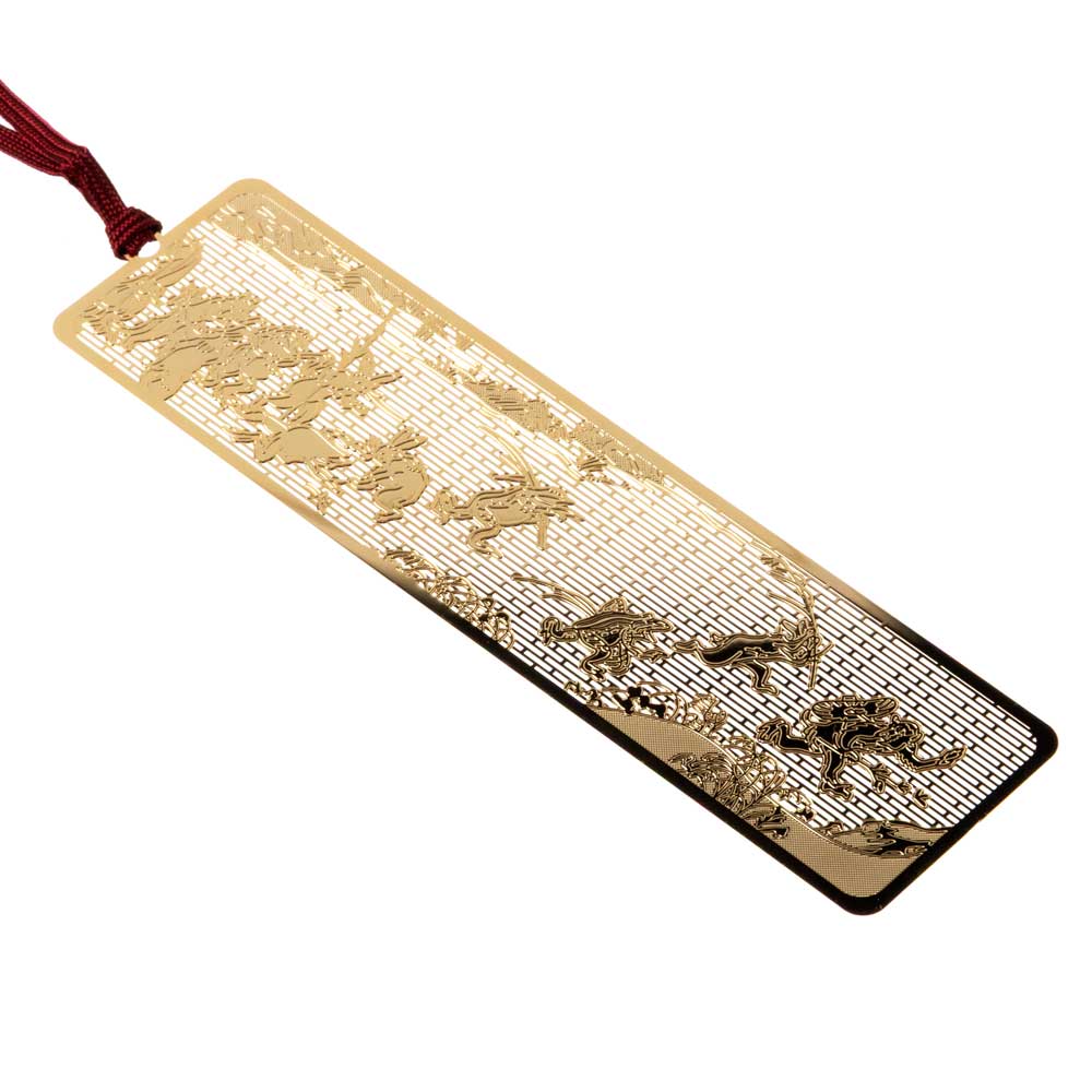 楽天市場】御朱印ブックマーク 鳥獣戯画A 金の栞シリーズ 繊細な