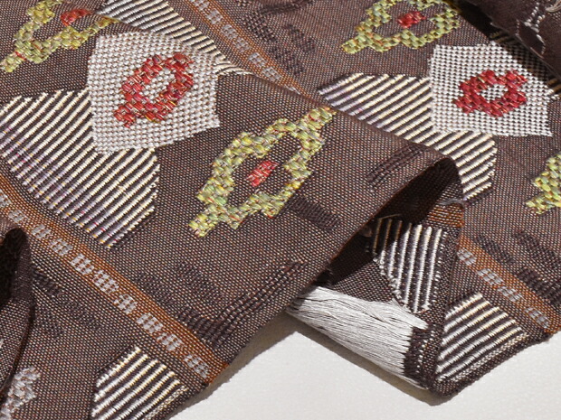 楽天市場】八寸帯 西陣織 帯屋捨松謹製 正絹 八寸名古屋帯 西陣帯【お