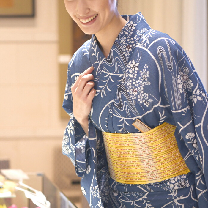 楽天市場】ゆかた＜紅梅小紋 綿紅梅＞高級浴衣 日本橋 竺仙鑑製 女性用