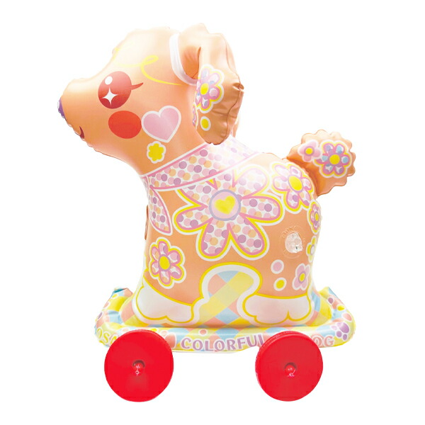 楽天市場】【6個セット】おさんぽカラフルワンちゃん ビニール玩具