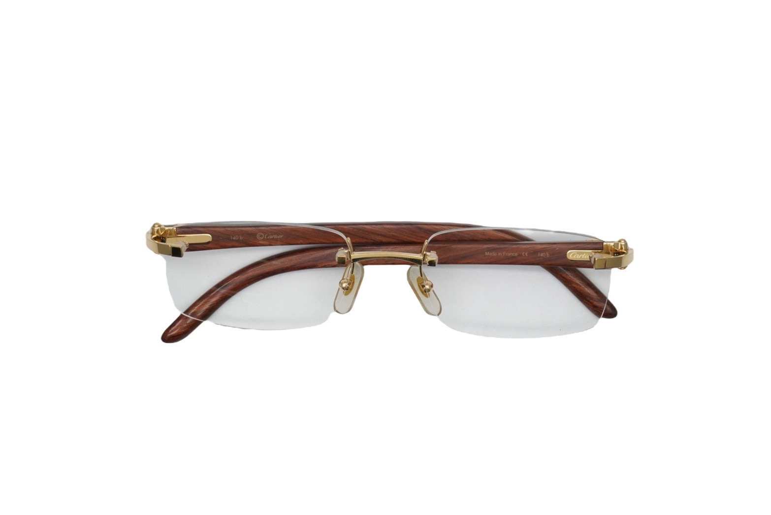 楽天市場】極美品 Cartier カルティエ レクタングル リムレス メガネ