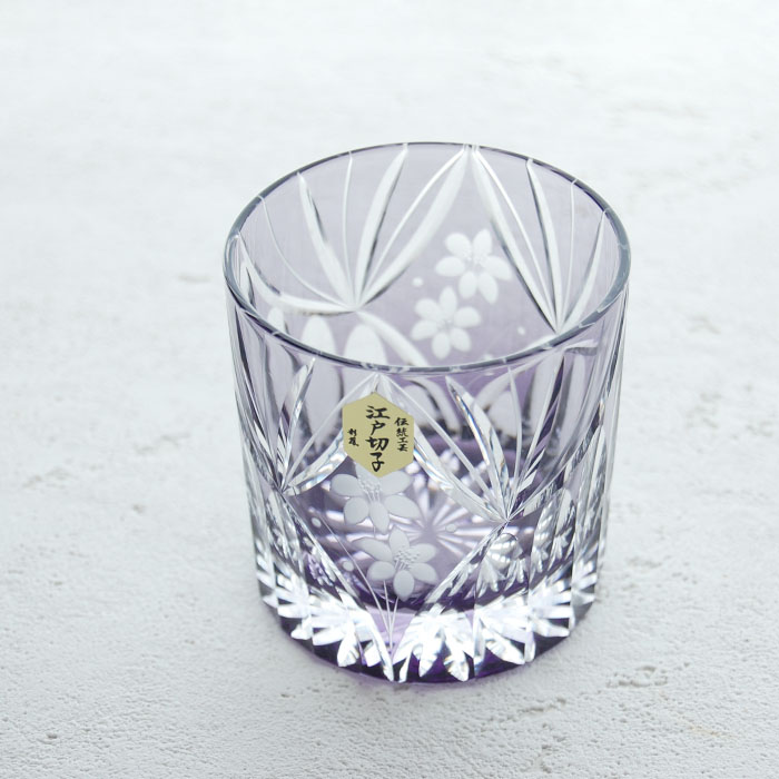 楽天市場】江戸切子 花籠文様 ミニオールド 1客 m-3067-v ウイスキー