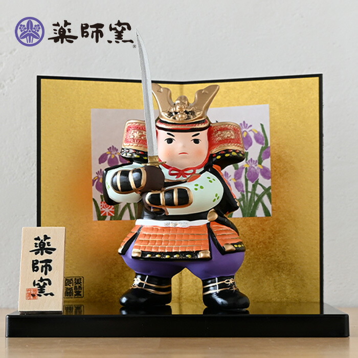 楽天市場】錦彩若武者（太刀） 5611 五月人形 薬師窯 コンパクト 玄関