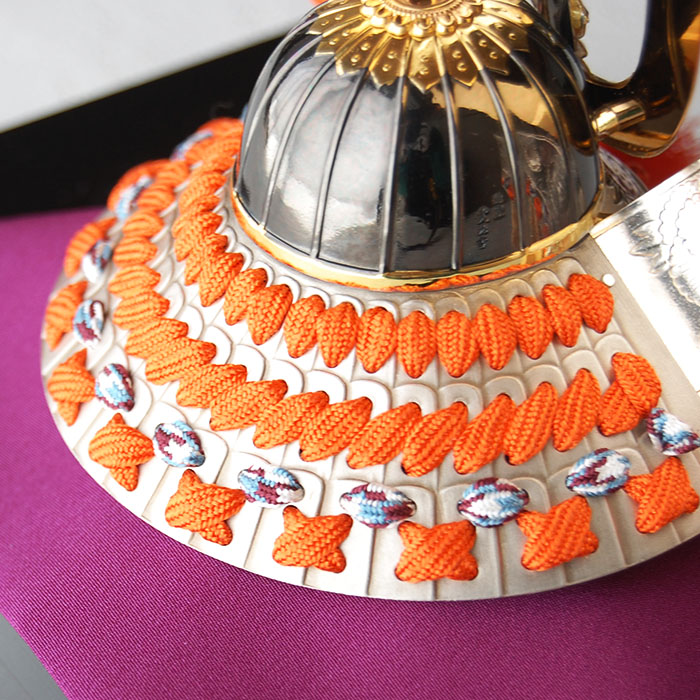 楽天市場】純銀 兜 3号(剣付) 五月人形 銀細工 関工芸 武比古