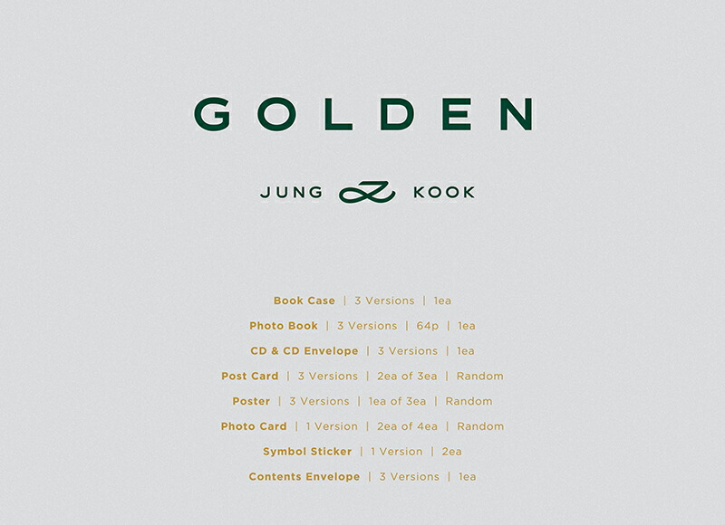 楽天市場】BTS - JUNG KOOK GOLDEN / 1st SOLO ALBUM 3種中選択