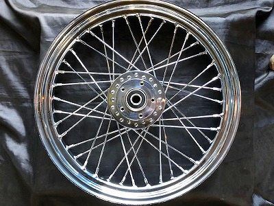 楽天市場】部品屋K&W 19インチ スポークホイール 2.5J 40本スポーク