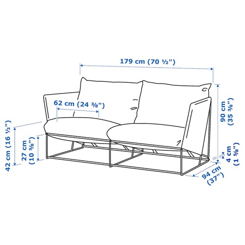楽天市場】[IKEA/イケア/通販]HAVSTEN ハーヴステン 2人掛けソファ