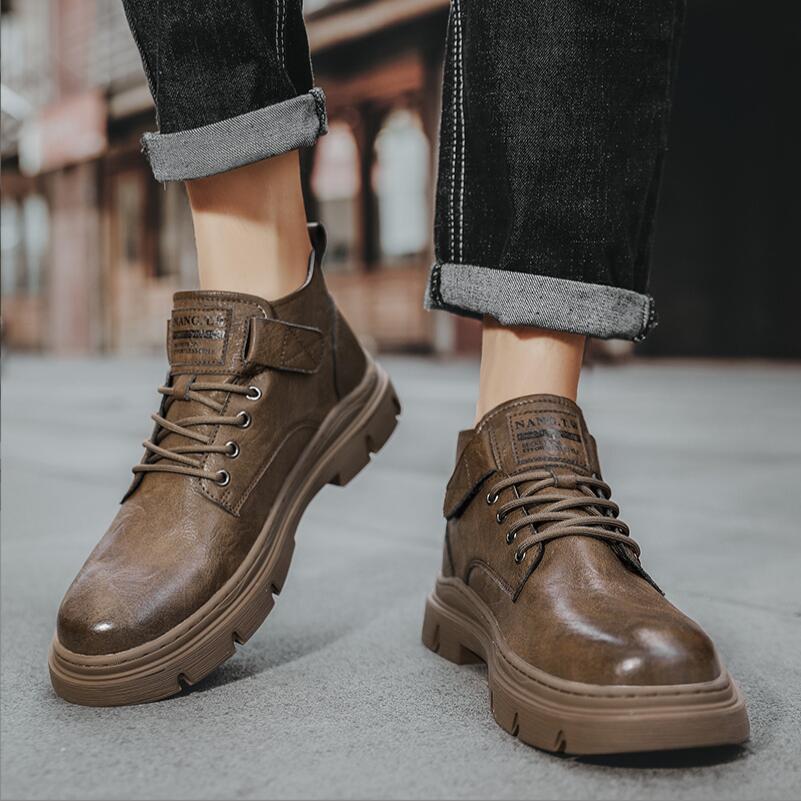 楽天市場】送料無料 メンズ フェイクレザー ショートブーツ ハイカット