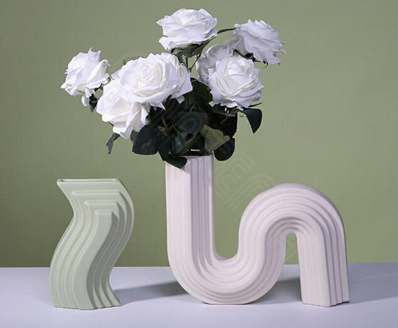 楽天市場】花瓶 単品 北欧デザイン 抽象 幾何学 現代アート モダン