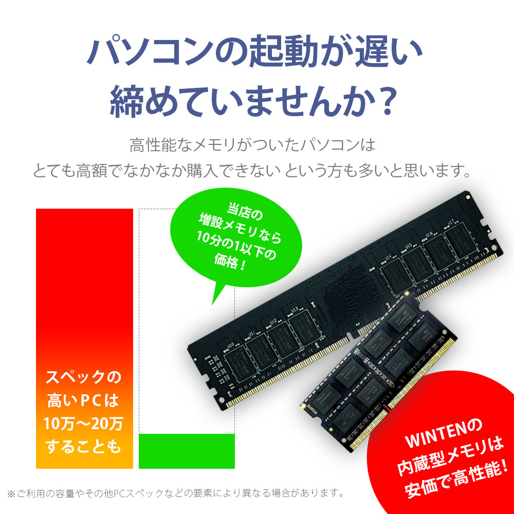 楽天市場】WINTEN デスクトップPC用 メモリ DDR5 4800 PC5-38400 32GB