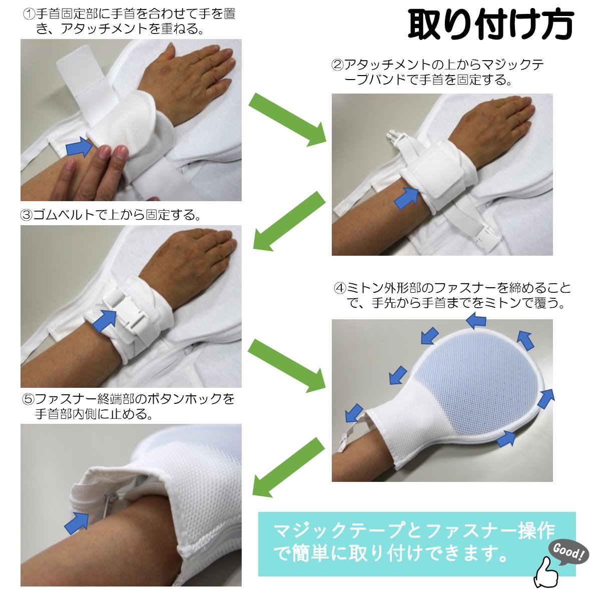 楽天市場】介護ミトン まもるくん 点滴針・管抜去防止用ミトン手袋 1枚