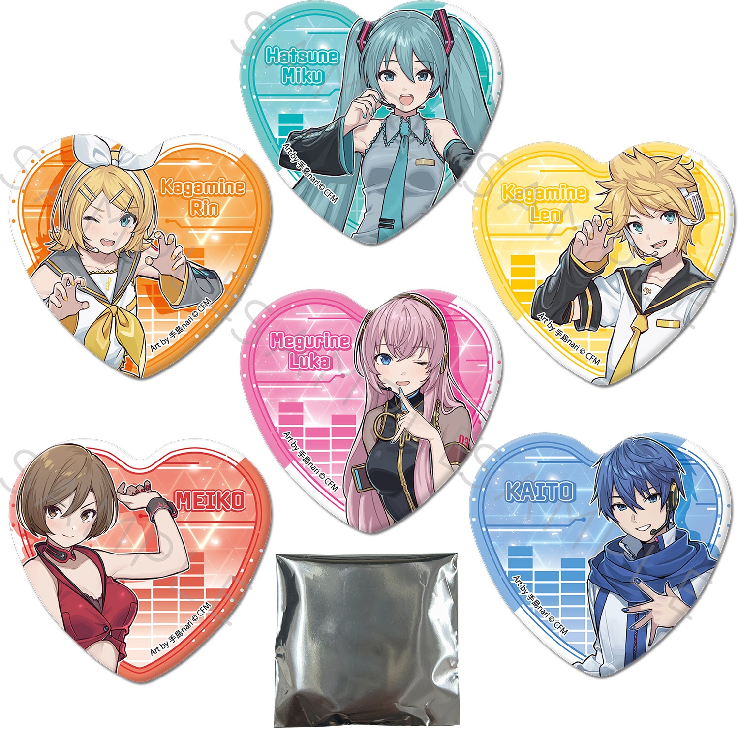 楽天市場】『初音ミク＆ピアプロキャラクターズ』 ハート型缶バッジ