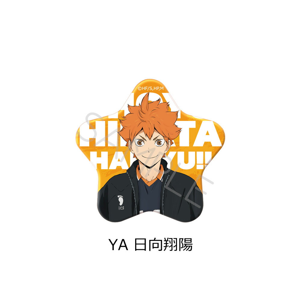 楽天市場】『ハイキュー!!』 第7弾 星型缶バッジ YA(日向翔陽) YB(影山
