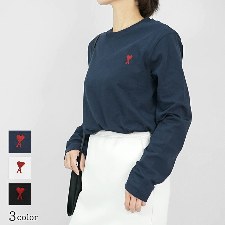 楽天市場】アミ AMI レディース 長袖Tシャツ UTS205 726 BLUE NUIT