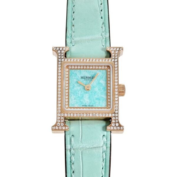 楽天市場】エルメス HERMES Hウォッチ HH1.174 ターコイズブルー文字盤