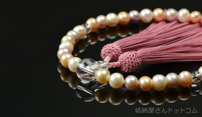 楽天市場】数珠 念珠 ミックス淡水真珠 水晶仕立 正絹東雲房（桐箱付