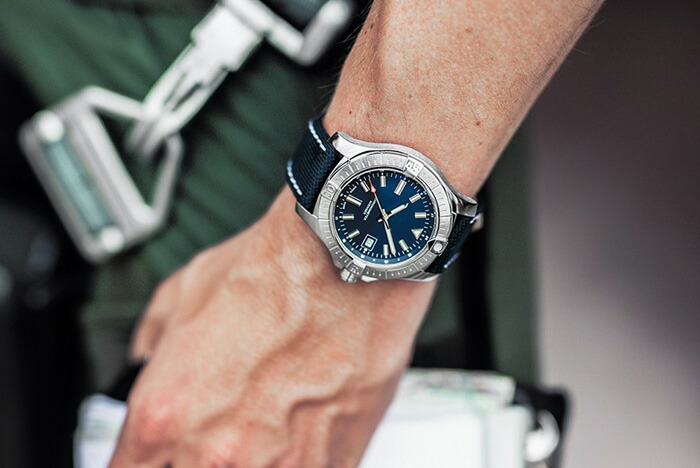 9*便様 BREITLING レザーベルト ネイビー 22mm 9*便様 BREITLING