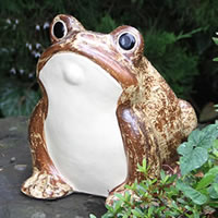 楽天市場】信楽焼 カエル君(茶色) 縁起物カエル お庭に玄関先に陶器蛙