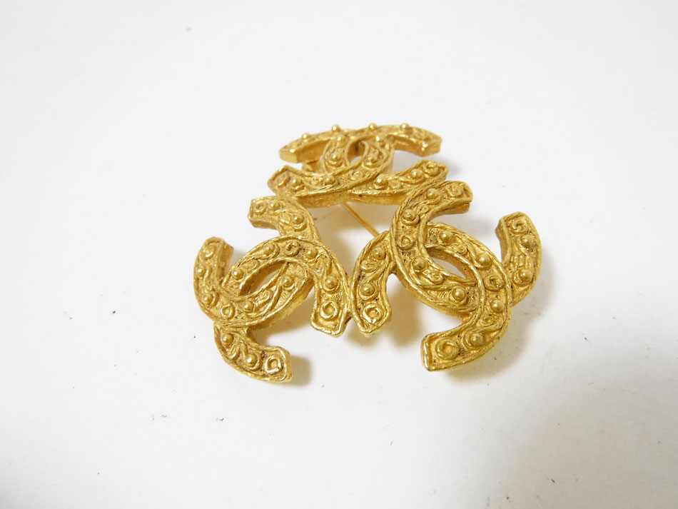 楽天市場】CHANEL シャネル ブローチ ヴィンテージ トリプルココ