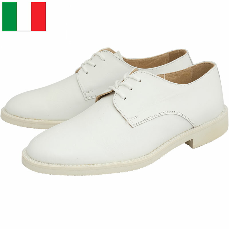 楽天市場】イタリア軍 MM レザー ドレスシューズ ホワイト デッド