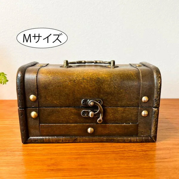 楽天市場】☆レビューで特典☆アンティーク調ウッドBOX（レトロ型M